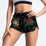 Salty Lil Beach - Personalized Sea Lover Cross Tank Top and Women Shorts