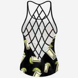 Salty Lil Beach - Personalized Sea Lover Cross Tank Top and Women Shorts