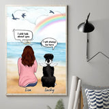 I Love You To The Moon - Personalized Dog Canvas And Poster