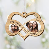 God Knew My Heard Needed You - Personalized Christmas Couple Ornament (Printed On Both Sides)