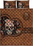 Nurse Life - Nurse Leather Pattern Print Quilt Bed Set