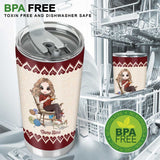 Kniting Because Murder Is Wrong - Personalized Knitting Tumbler