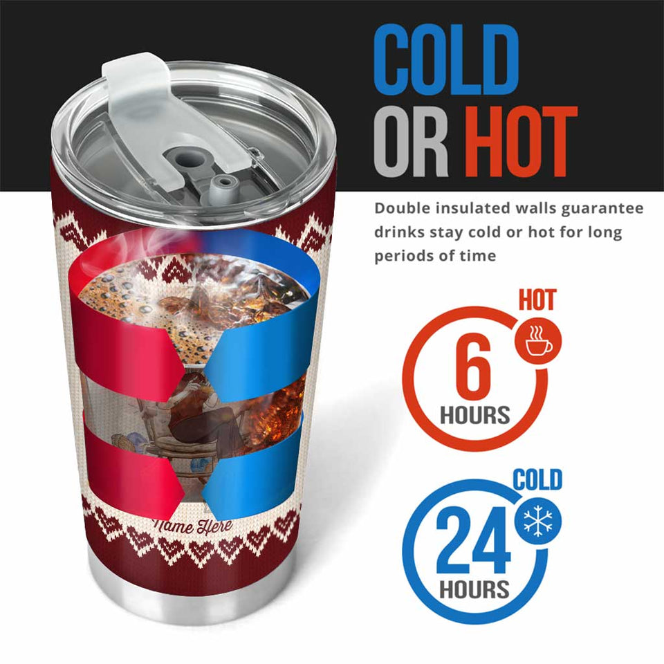 Kniting Because Murder Is Wrong - Personalized Knitting Tumbler