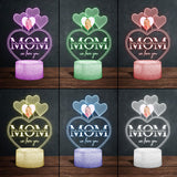 Wishes Are Granted In A Mother's Heart - Personalized Mother's Day Mother Shaped Plaque Light Base