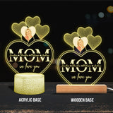 Wishes Are Granted In A Mother's Heart - Personalized Mother's Day Mother Shaped Plaque Light Base