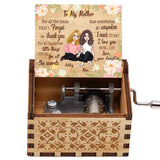 For All The Time That I Forgot To Thank You - Personalized Mother's Day Mother Hand Crank Music Box