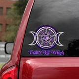Salty Lil' Witch Purple Tripple Moon Decal Full