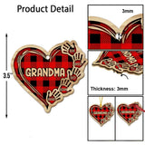 Grandma Mom Heart Hand Print - Personalized Christmas Grandma Ornament (Printed On Both Sides)