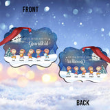 Life is Better With Grandkids - Personalized Christmas Grandma Ornament (Printed On Both Sides)