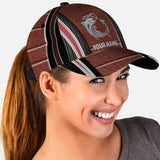 Love Fishing - Personalized Classic Cap With Metal Pattern Print