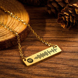 Personalized Bar Spotify Code Engraved Name Charm