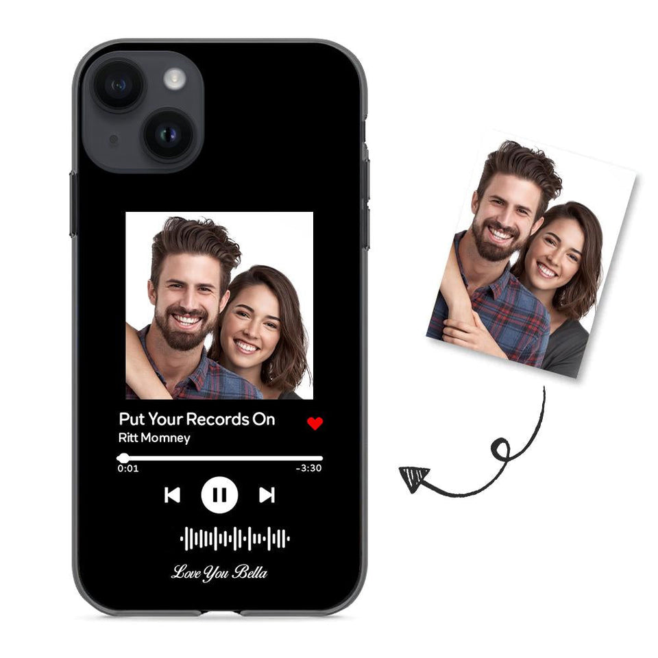 Music Code Song Photo Custom - Personalized Music Code Phone Case