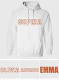 Custom Name - Personalized Sibling Embroidered Hoodie