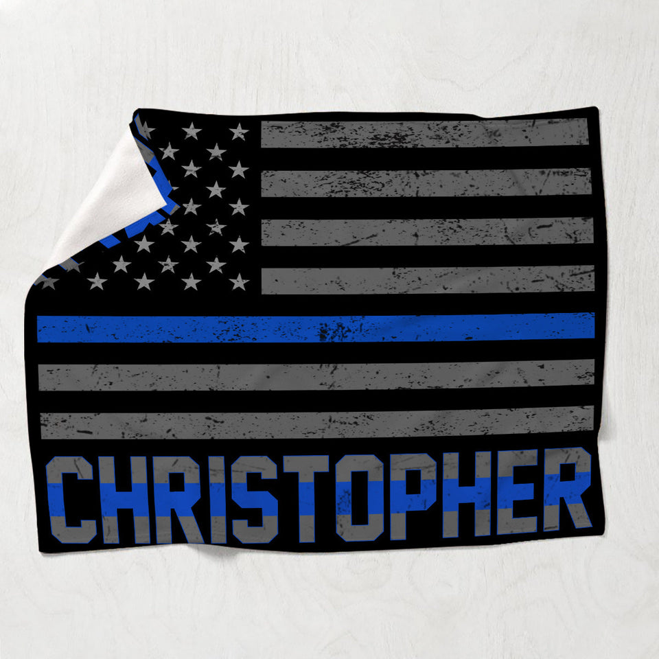 Police Officer - Personalized Police Officer Blanket