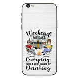 Weekend Forecast - Personalized Camping Clear Phone Case