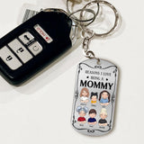 Resons I Love Being A Poppy - Gift for grandpa, grandma, mom, dad, uncle, aunt, brother, sister - Personalized Stainless Steel Keychain