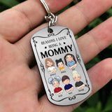 Resons I Love Being A Poppy - Gift for grandpa, grandma, mom, dad, uncle, aunt, brother, sister - Personalized Stainless Steel Keychain
