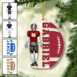 Football Lover - Personalized Football Transparent Ornament