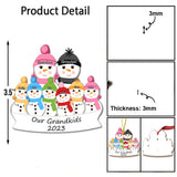 Our Grandkids Cute Snowman - Personalized Grandma Ornament