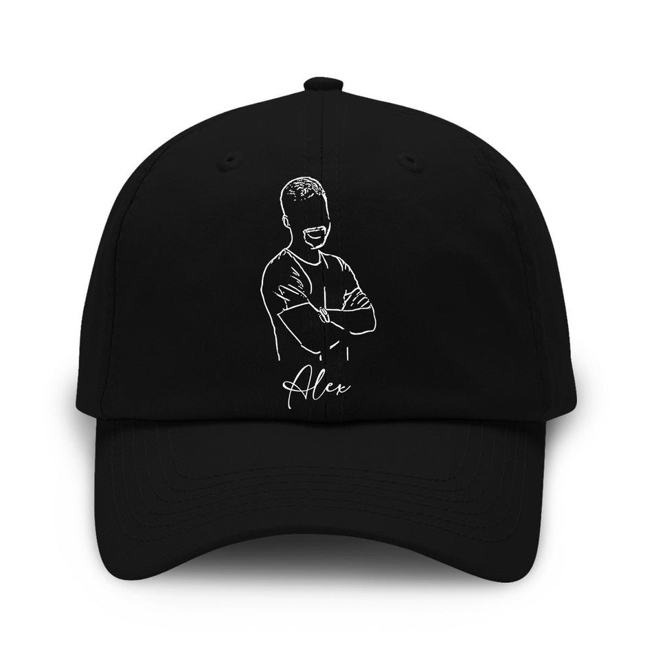 Custom Photo - Personalized Grandson Embroidered Classic Cap