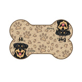 Hi Bye - Personalized Dog Shaped Doormat