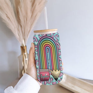 Teacher Life - Personalized Teacher Can Glass