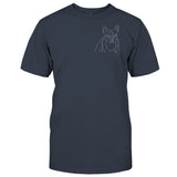 Custom Line Art - Personalized Dog Embroidered T-shirt