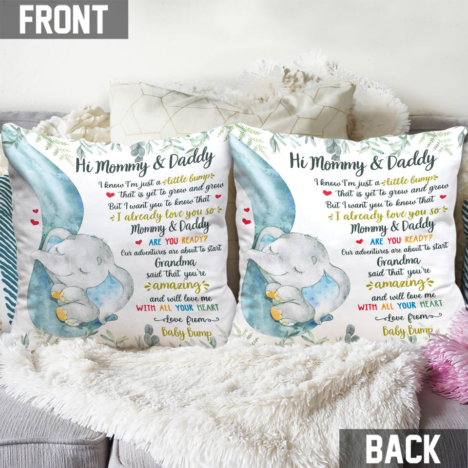 Love From Baby Bump - Personalized Mother Throw Pillow