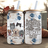 Everything Tastes Better - Cat gift for dog lover - Personalized Can Glass
