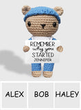 Remember Why You Started - Personalized Nurse Hand Knitted Figurine