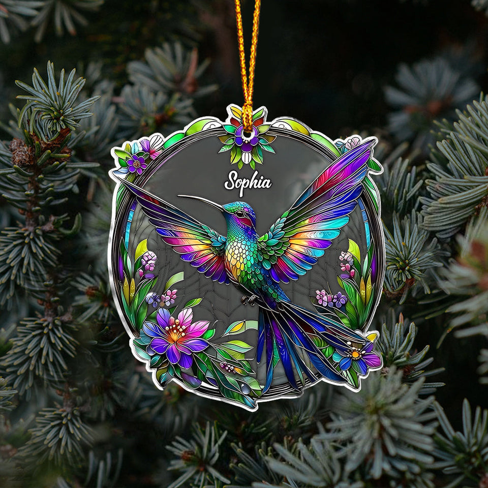 Beatiful Hummingbird - Personalized Hummingbird Ornament
