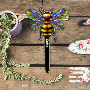 Stunning Hummingbird, Bee, Butterfly... - Personalized Gardening Plant Marker Stake