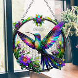 Stunning Humming Bird - Personalized Hummingbird Window Hanging Suncatcher Ornament