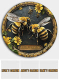 Your Garden - Personalized Gardening Round Metal Sign
