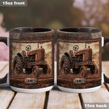 Rustic Tractor - Personalized Tractor Accent Mug
