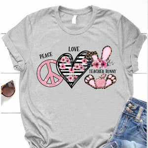 Peace Love One Hip Teacher - Personalized T-shirt and Hoodie