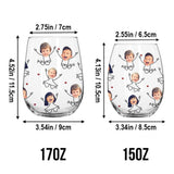 Mama's Reason To Wine - Personalized Mother's Day Mother All Over Wine Glass