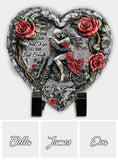 From Our First Kiss - Personalized Couple Heart Shaped Stone