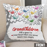 Grandma Family Tree - Personalized Mother's Day Grandma Throw Pillow