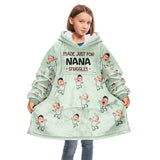 I Love Being Grandma Sunflower - Personalized Mother's Day Grandma Blanket Hoodie