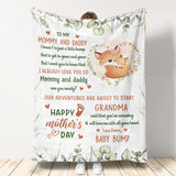 Love From Baby Bump - Personalized Mother's Day Mother Blanket