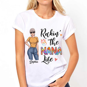 Rockin' The Nana Life - Gift for grandma, mom - Personalized T-shirt And Hoodie
