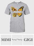 Nana Butterfly Sunflower - Gift for grandma, mom - Personalized T-shirt And Hoodie