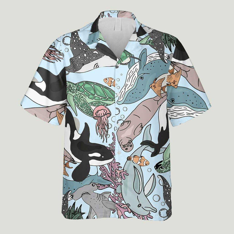 Sealife Orca Whale - Sea Lover Hawaiian Shirt