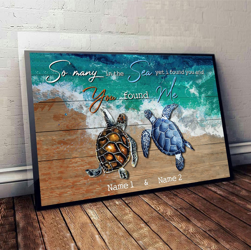 So Many In The Ocean - Turtle Personalized Poster