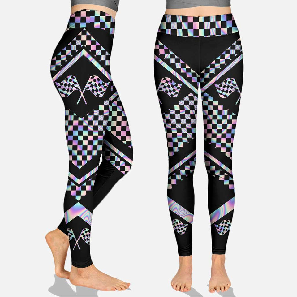 When It Gets Hot - Racing Cross Tank Top and Leggings