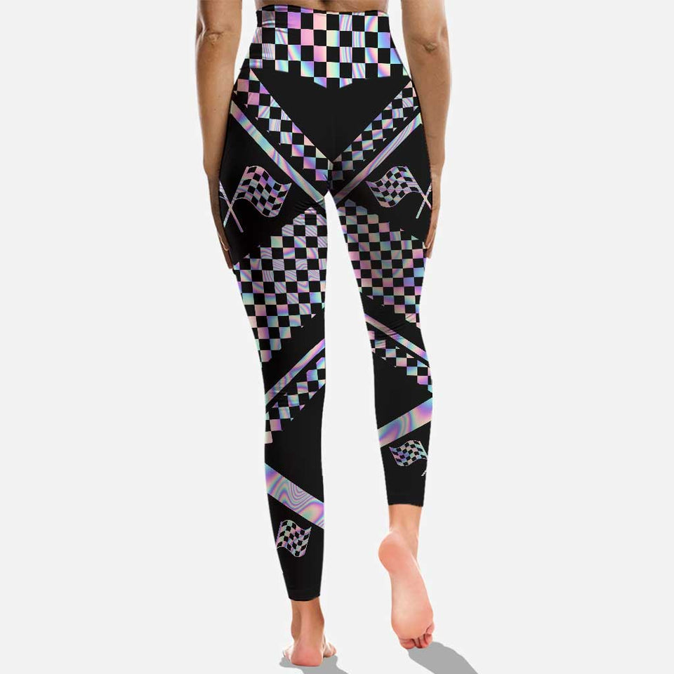 When It Gets Hot - Racing Cross Tank Top and Leggings