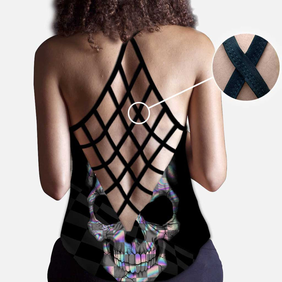 When It Gets Hot - Racing Cross Tank Top and Leggings