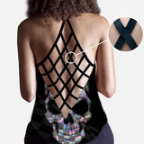 When It Gets Hot - Racing Cross Tank Top and Leggings