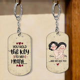 You Have The Key To My Heart - Personalized Couple Stainless Steel Keychain